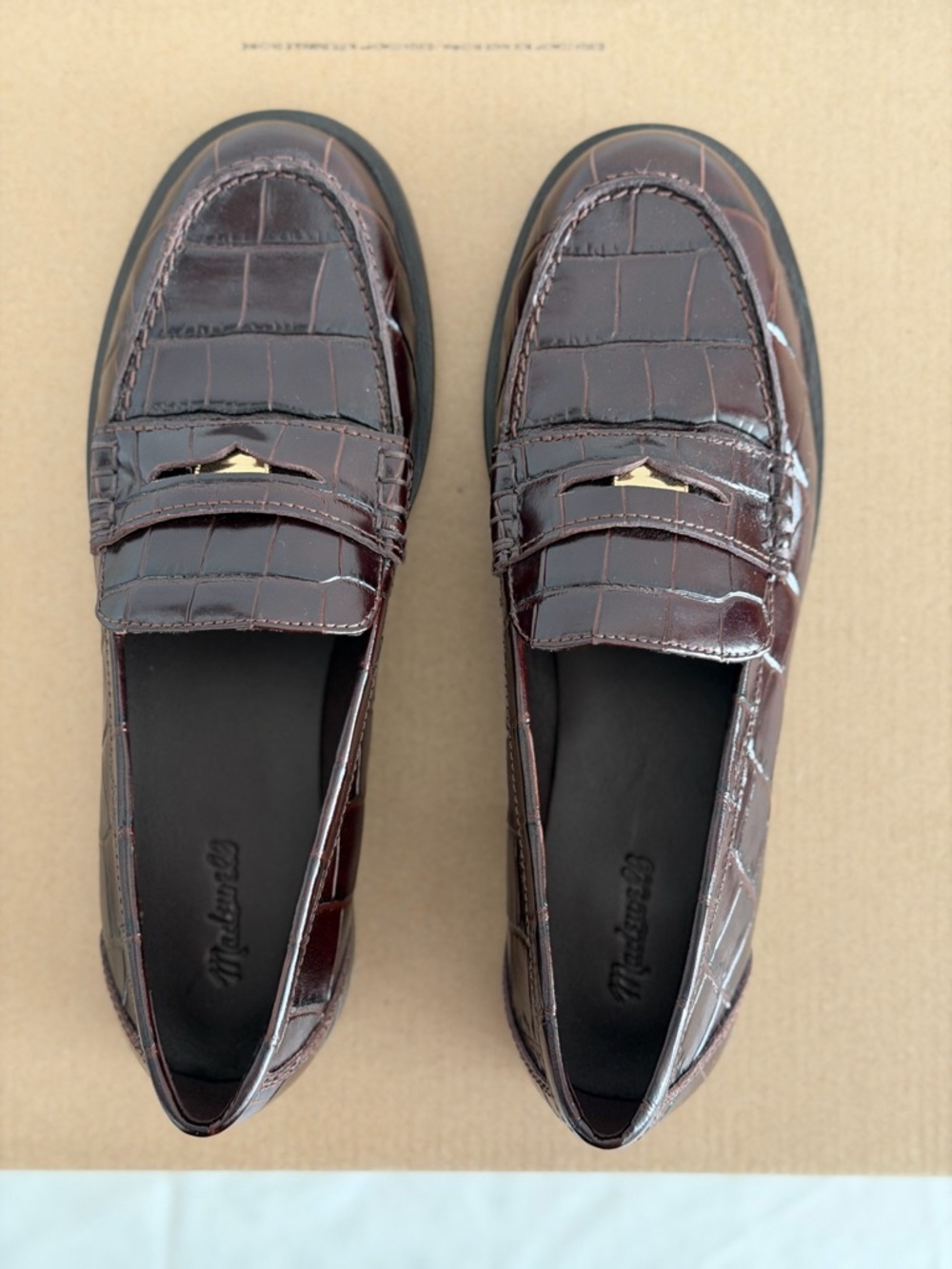 Madewell The Grayson Penny Loafer in Chocolate Raisin, Size 8 - Picture 5 of 10